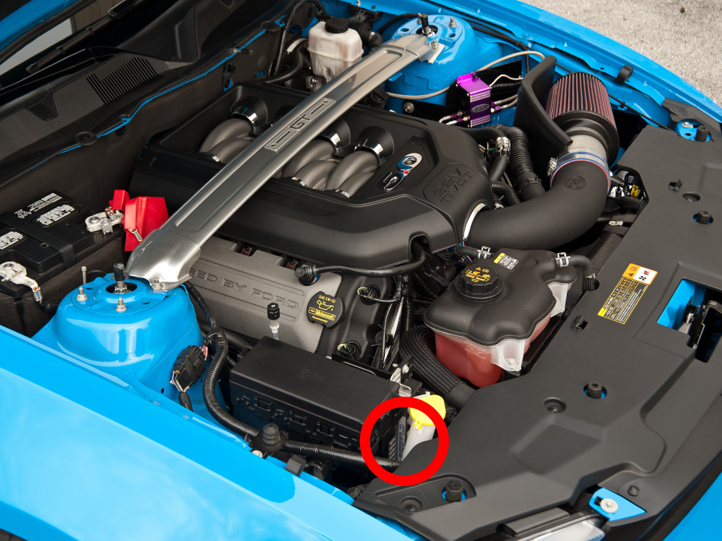 2011 Mustang GT Computer Location with Kick Panel Removed